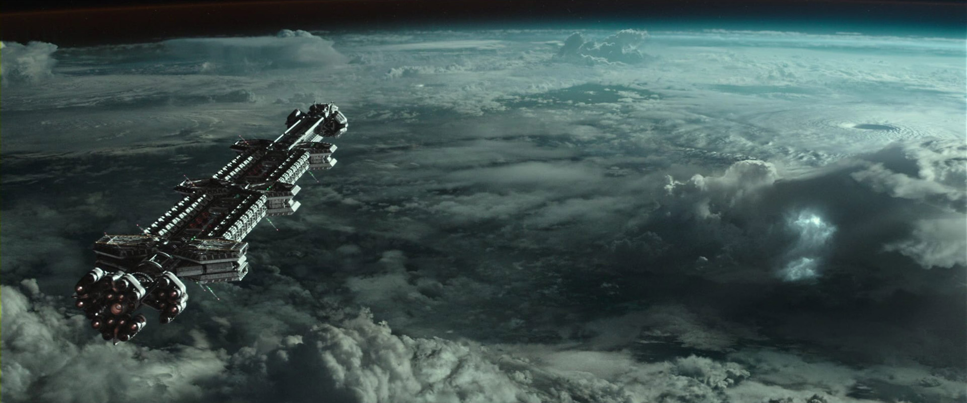 Ship above clouds